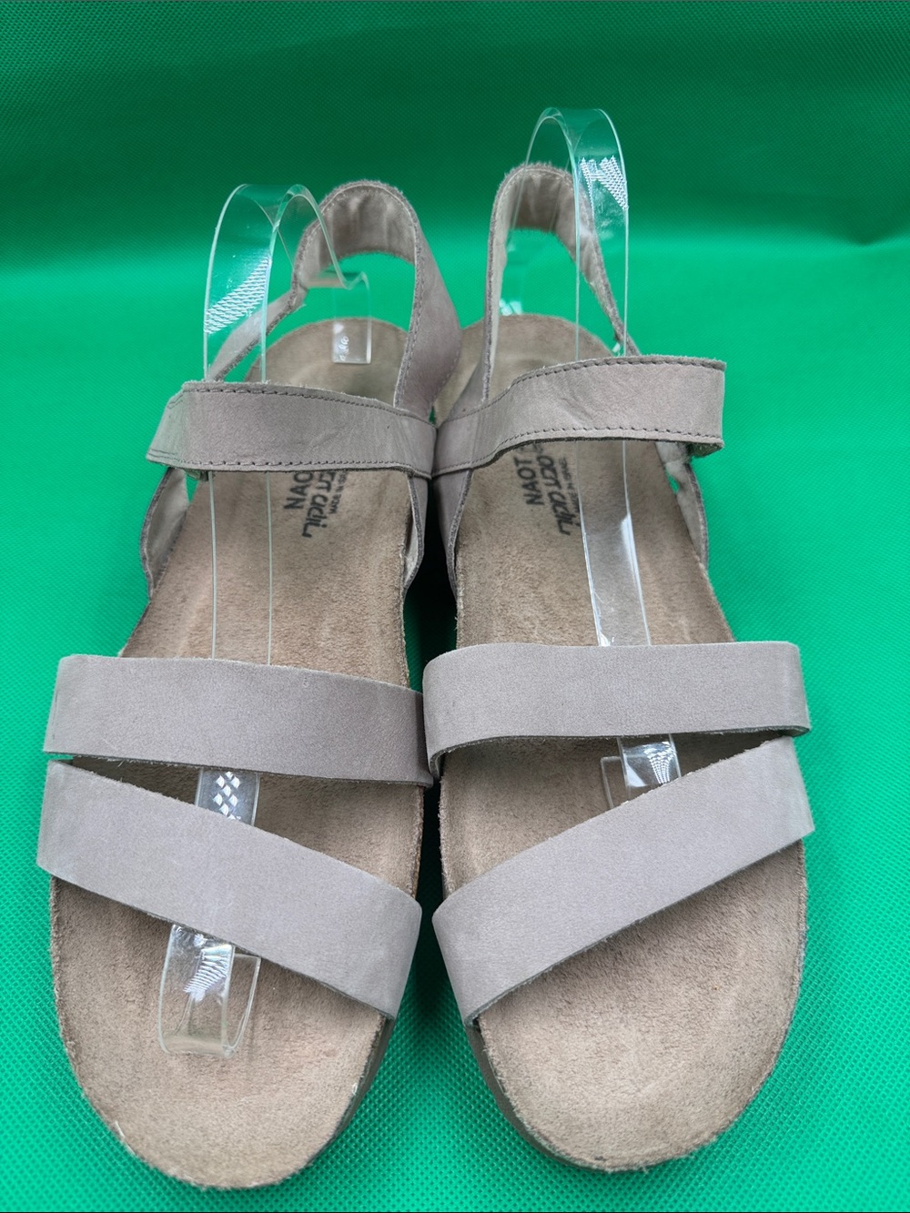 Naot Taupe Strappy Slingback Sandals